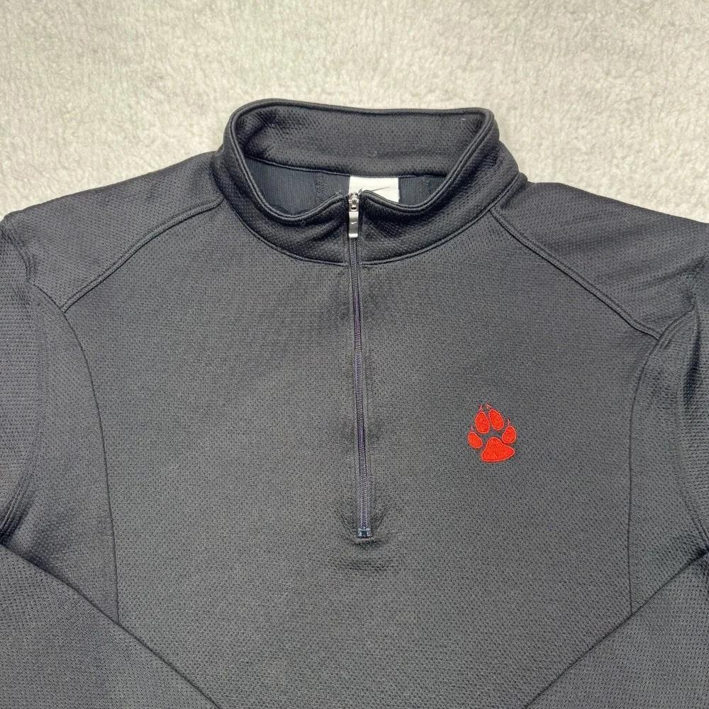 Nike Sport Cover Up Golf 1/4 Zip Pullover Black 400099-010 Men's Size M‎
